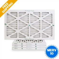 13x21-1/2x1 MERV 10 Glasfloss Pleated Air Filter - Box Of 4 - Made In USA