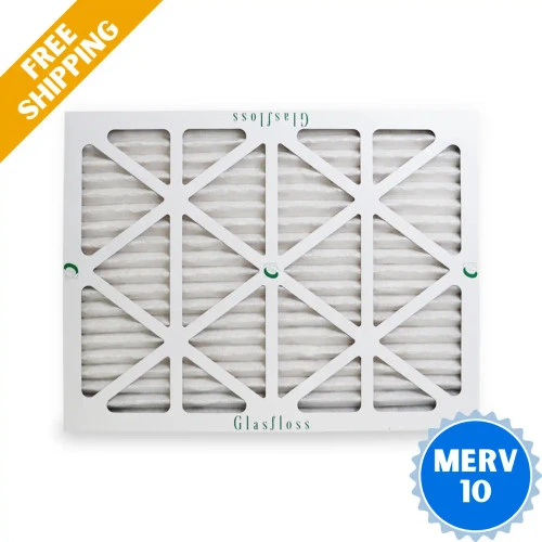 16-3/8x21-1/2x1 MERV 10 Glasfloss Pleated Air Filter - Box Of 4 - Made In USA -Air Hvac Refrigeration Sale Shop 16 3 8x21 1