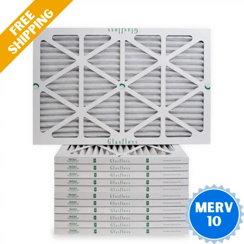16x24x1 Air Filter Glasfloss ZL Series MERV 10 - Box Of 12 -Air Hvac Refrigeration Sale Shop