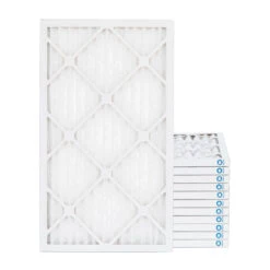 10x25x1 MERV 8 HVAC Pleated Air Filters. Case Of 12