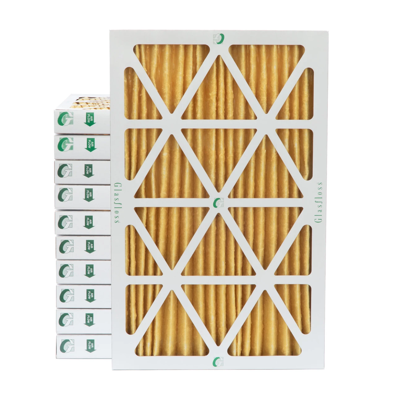 12x20x2 MERV 11 ( FPR 8-9 ) Pleated 2" Inch Air Filters for HVAC Systems by Glasfloss. Case of 12 12x20x2 MERV 11 ( FPR 8-9 ) Pleated 2" Inch Air Filters For HVAC Systems By Glasfloss. Case Of 12 -Air Hvac Refrigeration Sale Shop 16x25x2 case
