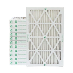 16x24x2 MERV 10 ( FPR 6-7 ) Pleated 2" Inch Air Filters For HVAC Systems By Glasfloss. Case Of 12
