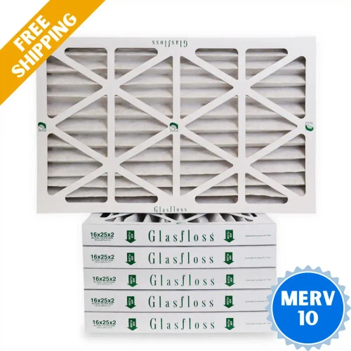 16x25x2 Air Filter Glasfloss ZL Series MERV 10 - Box Of 6 -Air Hvac Refrigeration Sale Shop