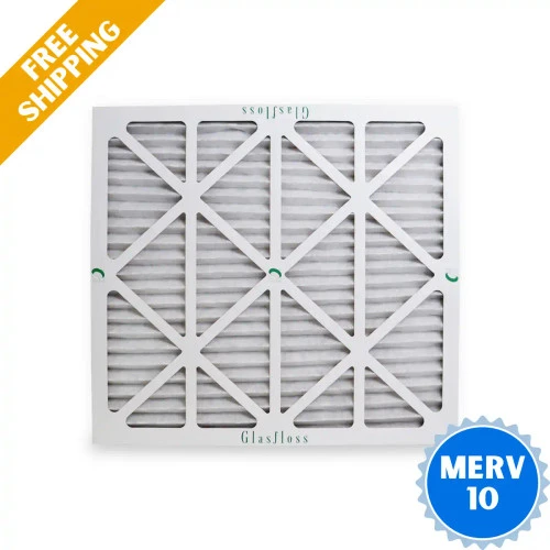 19-7/8x21-1/2x1 MERV 10 Glasfloss Pleated Air Filter - Box Of 4 - Made In USA -Air Hvac Refrigeration Sale Shop 19 7 8x21 1