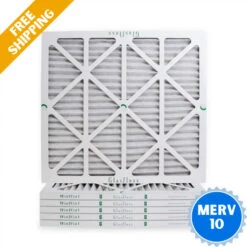 19-7/8x21-1/2x1 MERV 10 Glasfloss Pleated Air Filter - Box Of 6 - Made In USA